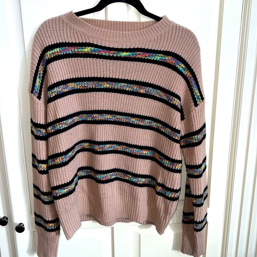 Main Strip Stripped Sweater, Size L